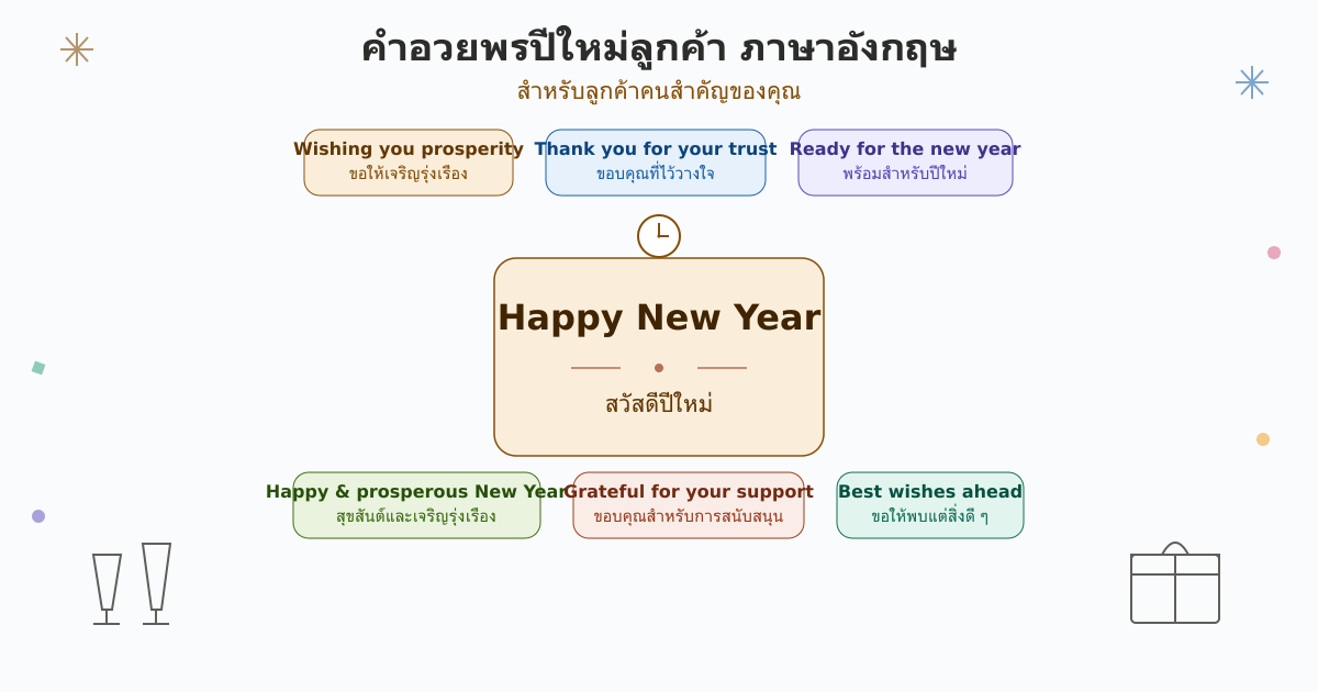 คำอวยพรปีใหม่ลูกค้า ภาษาอังกฤษ